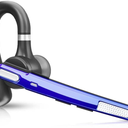 MQQC Bluetooth Headset V5.0, Wireless Bluetooth Earpiece 24Hrs HD Calling,CVC8.0 Dual Mic Noise Cancelling, HandsFree Bluetooth Earphone for Driving/Business/Office (Blue)