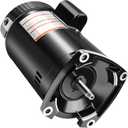 B2853 Pool Pump Motor 1HP, 115/230V Dual Voltage, 3450 RPM 56Y Square Flange, Replacement for Pentair 340038/177474/WF-24/Challenger 1HP Single Speed Swimming Pool Pump, 6.6/13.2A, 1045 Steel Shaft