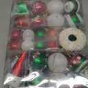 Sea Team 80-Pack Assorted Shatterproof Christmas Ball Ornaments Set Decorative Baubles Pendants with Reusable Hand-held Gift Package for Xmas Tree (Elf)