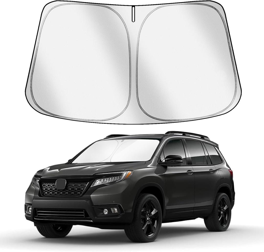Car Windshield Sun Shade Compatible with Honda Passport 2019-2025 Accessories, Foldable Window Sunshade Block UV Rays and Sun Heat