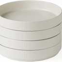 famiware Star 7.5" Pasta Bowls Set, Salad Bowl Set of 4, Double Reactive Glaze, Stackable, Perfect for Your Friend for Housewarming, Thanksgiving, Christmas, Matte White