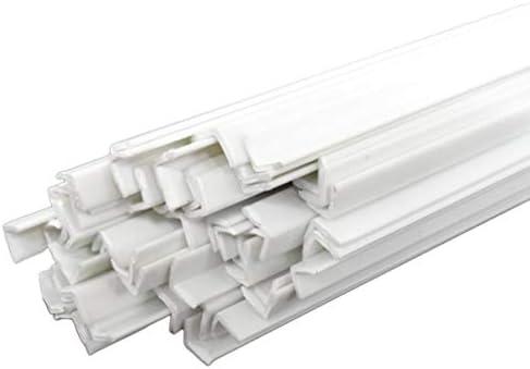 CGjiogujio 20pcs 4 x 4 x 250mm ABS Styrene Plastic L Shape Right Angle Bars White