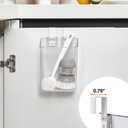 Vacane Plastic Over Cabinet Door Organizer with Removable Hooks, Clear Hanging Baskets for Organizing Over the Cabinet Organizer Holder for Kitchen, Pantry, Bathroom-Hang Outside or Inside Door-L