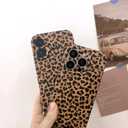 2 x Brown Cheetah Print Phone Case for iPhone 16 Pro 6.3in - Cute and Chic Trendy Retro Tortoise Leopard Classic Soft Slim Protective Cover for Cool Girls and Elegant Women