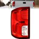Boine Tail Light Assembly Compatible With 2016 2017 2018 Chevy Silverado 1500 LED Models Left Drive Side Bulb and Harness Included Replaces GM2800294 84288718 (Left Driver Side)