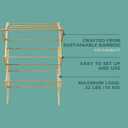Gibson Home Riverrun Foldable Bamboo Drying Rack for Clothes & Towels – 2-Tier Collapsible Laundry Drying Rack, Space-Saving Air Dry Stand for Clothes, Towels, Blankets, for Indoor & Outdoor Use, Measures 29 x 14.2 x 41.7 inches