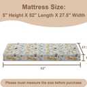 5x52x27.5 Toddler Mattress, Medium Firm with High Density Foam, Edge Reinforced, Odorless and Steady, Certipur-us, Giraffe