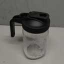 Breast Milk Pitcher, 32 OZ Mason Jar Pitcher with Lid Double Leak Proof,1 Quart Breastmilk Storage Containers for Fridge, Glass Jug for Sun Tea, Juice, Cold Brew Coffee (Black)