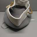 KAKAMAY Woven Baskets for Storage(16"x8"),Blanket Basket for Organizing Living Room,Cotton Rope Basket Woven Baby Laundry Hamper,Collapsible Laundry Room Organization,Clothes,Toy Chest(Grey)