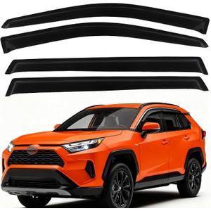 Rain Guards for Toyota RAV4 2019-2025 Window Visors | Out-Channel Window Rain Guards, Tape-On Sun Visor, Low Profile Window Deflectors