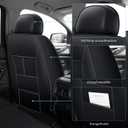 Custom Fit for GMC Acadia Seat Covers 2017-2023 6 Seater
Full Set Automotive Seat Covers Waterproof Faux Leather Seat Covers for SUV Auto Seat Protectors(Black)
