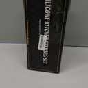 Umite Chef Kitchen Cooking Utensils Set, 33 pcs Non-Stick Silicone Cooking Kitchen Utensils Spatula Set with Holder, Wooden Handle Silicone Kitchen Gadgets Utensil Set (Khaki)