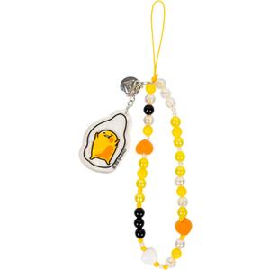 iFace Hello Kitty and Friends Beaded Wristlet Universal Phone Charm Strap - Cute Wrist Chain Lanyard Aesthetic Decor Strap for Cell Phone Camera Keys AirPods Keychains (Gudetama)