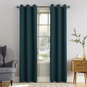 Sun Zero Easton Energy Saving Blackout Grommet Curtain Panel, 40" x 54", Teal