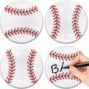 Glitter Baseball Cutouts- 100Pcs Sport Ball Cut Outs Bulletin Board Baseball Shape DIY Paper Cuts Party Decorations for Sports Theme Party Baby Shower Birthday Classroom Game Day Wall Decor Supplies