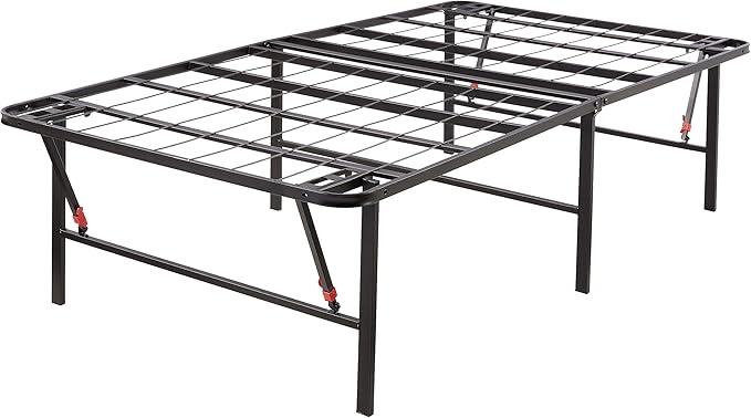 Metal Platform Bed Frame, Noise-Free Mattress Foundation with Tool-Free Assembly, 18 Inches High, Sturdy Steel Frame, No Box Spring Needed, Twin Size, Black, Size 71x38 inches