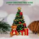 Christmas Snow Globes Lantern with Music, Christmas Tree Snow Globes with Swirling Glitter Effects, USB/Battery Powered with 6-Hour Timer, Holiday Decorations Indoor