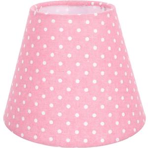 OSALADI Creative Pink Polka Dot Cloth Lampshade 6.29X6.29X5.11In Soft Light Cover for Table Floor Wall Lamps Decorative Household Lamp Shade
