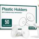 Concordia Supply Candlelight Service Reusable Plastic Candle Holders for Candlesticks - 50 Pcs. Protector for Church Vigils, Memorial, Congregational, & Christmas Eve Candles