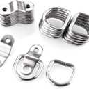D-Ring Tie Downs Anchor1/4 Heavy Duty Surface Floor Mount Lashing Rings 2400 lbs Cargo Trailers Load-Bearing Hangers Bracket (Pack of 12)