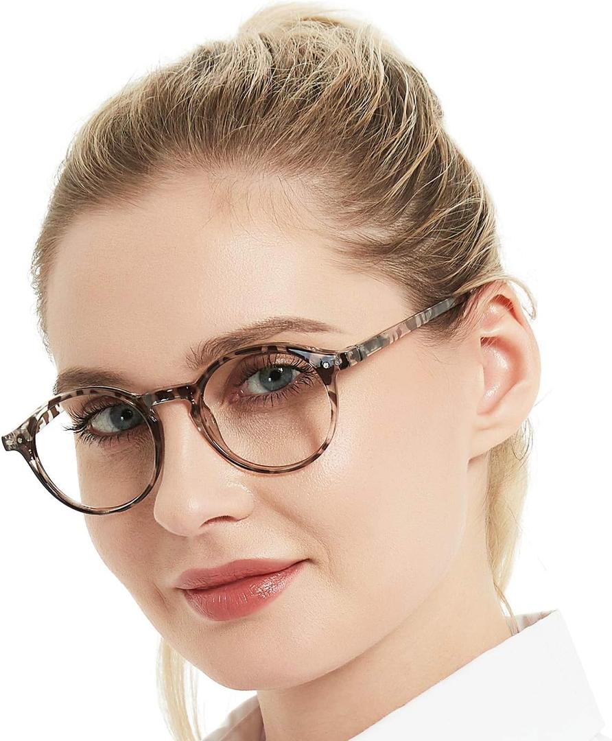 Lightweight Reading Glasses Women Trendy Round Readers 1.0 1.25 1.5 1.75 2.0 2.25 2.5 2.75 3.0 3.25 3.5 3.75 4.00 5.00 6.00 (Grey Tortoise, 2.25)