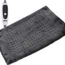 Heating Pad for Back Pain & Cramps Relief, Moist Heat Pads for Neck, Shoulder, Knee, Leg, Portable Heated Pad with 4 Heat Settings, Auto Off, 12"15", Dark Grey, Birthday Gifts for Women, Men