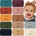 CÉLLOT Super Stretchy Soft Knot Headbands with Hair Bows Head Wrap Hair Accessories For Newborn Baby Girls Infant Toddlers Kids