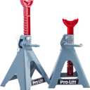 Pro-Lift Heavy Duty 6 Ton Jack Stands Pair - Double Locking Pins - Handle Lock and Mobility Pin for Auto Repair Shop with Extra Safety