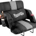 Wide Stadium Seats with Back Support for Bleachers, Extra Thick Padded Bleacher Seat with 6 Adjustable Backrest Positions, Lumbar Pillow & Cup Holder, Portable Stadium Chair for Sports Events