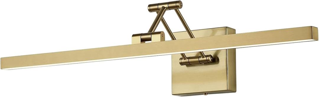 LED Brass Hard-Wired Connection Gallery Picture Light for Paintings Gold Lighting Fixtures Dimmable Modern LED Picture Lights Artwork Display Lighting 23.6 Inch 14W 3000K Warm White