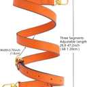 Vachetta Leather Adjustable Crossbody Strap for Leather Shoulder Strap Belt Replacement Suitable for L V Handbags (Orange-genuine Leather)