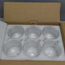 Vesici 6 Pcs Christmas Glass Coffee Mugs with Handle 16 oz Clear Christmas Glasses Winter Xmas Glass Mugs Santa Claus Snowman Cups Xmas Gift for Women Men Beverage Milk Hot Chocolate (Multi Style)