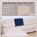 hyha Waterproof Couch Cushion Covers, Waterproof Sectional Couch Covers for Cushion Sofa for Pets, Stretch Sofa Slipcover Washable with Elastic Bottom(Back Cover M, Navy)