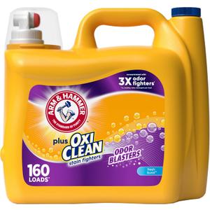 Arm & Hammer Plus OxiClean Odor Blasters Fresh Burst, 160 Loads Liquid Laundry Detergent, 208 Fl oz