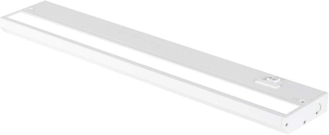 LED Under Cabinet Lighting Hardwired - Linkable Undercabinet Lights for Kitchen - 3CCT 18 Inch White Finish - Undercounter Dimmable Plug in Light or Hard Wired - Under Counter Fixture Direct Wire