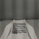Y2K Emo Grunge Goth Shirt Long Sleeve Off Shoulder Teen Girls T-Shirt Alt Top 2000s Clothes (White, S)