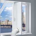 Loviga 300CM(118") Portable AC Window Seal, Casement Window Vent Kit Seal Kit for Portable Air Conditioner Dryer, 100% Sealing Waterproof Easy to Install for Crank Out/Awning/Skylights Window