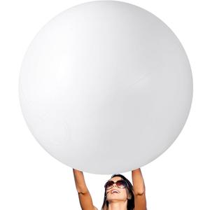 Gemscream 1 Pcs 6.5 Feet Inflatable White Giant Beach Ball Large Inflatable Ball Swimming Pool Party Balls for Summer Beach Massive Swim Decorations Supplies for Water Games Birthday Pool Party