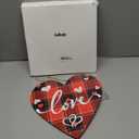 Wenqik Valentine‘s Day Wooden Door Sign Lighted up Valentines Day hanging Sign LED Buffalo Plaid Heart Valentines Decorations for Home Doorplate for Outdoor Wall Front Door Anniversary Wedding