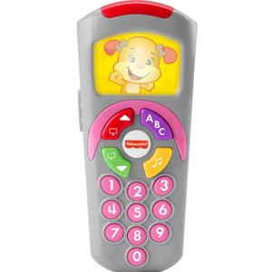 Fisher-Price Baby Learning Toy Laugh & Learn Sis Remote Pretend TV Control with Music & Lights for Infants Ages 6+ Months
