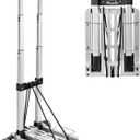 KEDSUM Mini Luggage Cart with Wheels Foldable, Lightweight Trolley Cart with Wheels, Expandable Baseplate Foding Hand Truck, 120 LBS Portable Dolly for Airport, Travel and Moving, 100% Aluminum