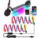 Keiurot Scooter LED Light Strips for Night Riding 5V High Bright Skateboard Lights APP Control RGBIC Waterproof Electric Scooter Accessories 2 in 1