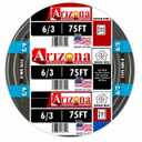 75 FEET 6/3 Type NM-B Copper. #6 AWG, 3 Conductor with Ground. Insulated Jacket Black