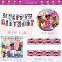 42 Pcs for Gracies Party Supplies Set, 20 Plates +20 Napkins +1 Tablecloth and 1 Happy Birthday Flag, for Children Happy Birthday Party Decoration Supplies