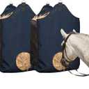 2 Pcs Hay Bags for Horse, Large Capacity Feeding Bag, Goat Hay Feeder, Hay Nets for Sheep, Open Feed Hole Hay Feeder for Slow Feeding (Small Blue)