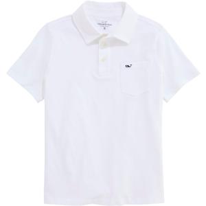 Vineyard Vines Boys' Boys Short-Sleeve Surf Polo (7 Years, White Cap)