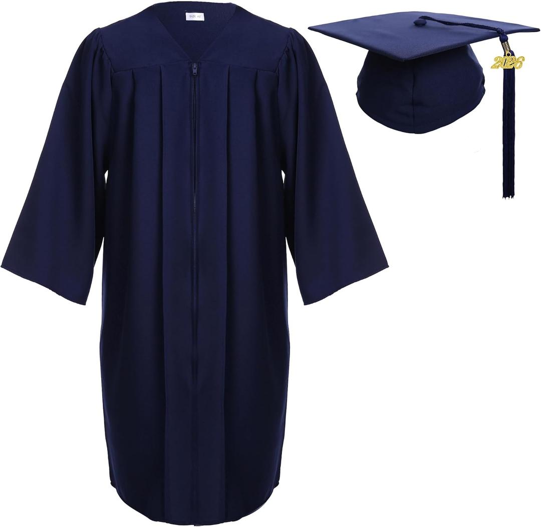 Newrara Graduation Gown Cap Tassel Set (Blue)