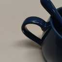 Bosmarlin Ceramic Coffee Mug with Spoon, Blue Tea Cup for Office and Home, Dishwasher and Microwave Safe, 14 oz, 1 Pack, Blue