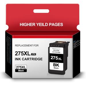 PG-275XL Black Ink Cartridges Replacement for Canon 275XL 275 XL Ink Cartridges for Canon Pixma TS3520 TS3522 TS3500 TR4720 TR4722 TR4700 Printer (1-Black)