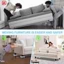 New Upgraded Furniture Sliders for Hard Floors & Carpets, 2-in-1 Furniture Movers with Wheels, Furniture Dolly for Moving Heavy Duty Sofa, Bed, Appliance, Load Capacity Up to 750lb